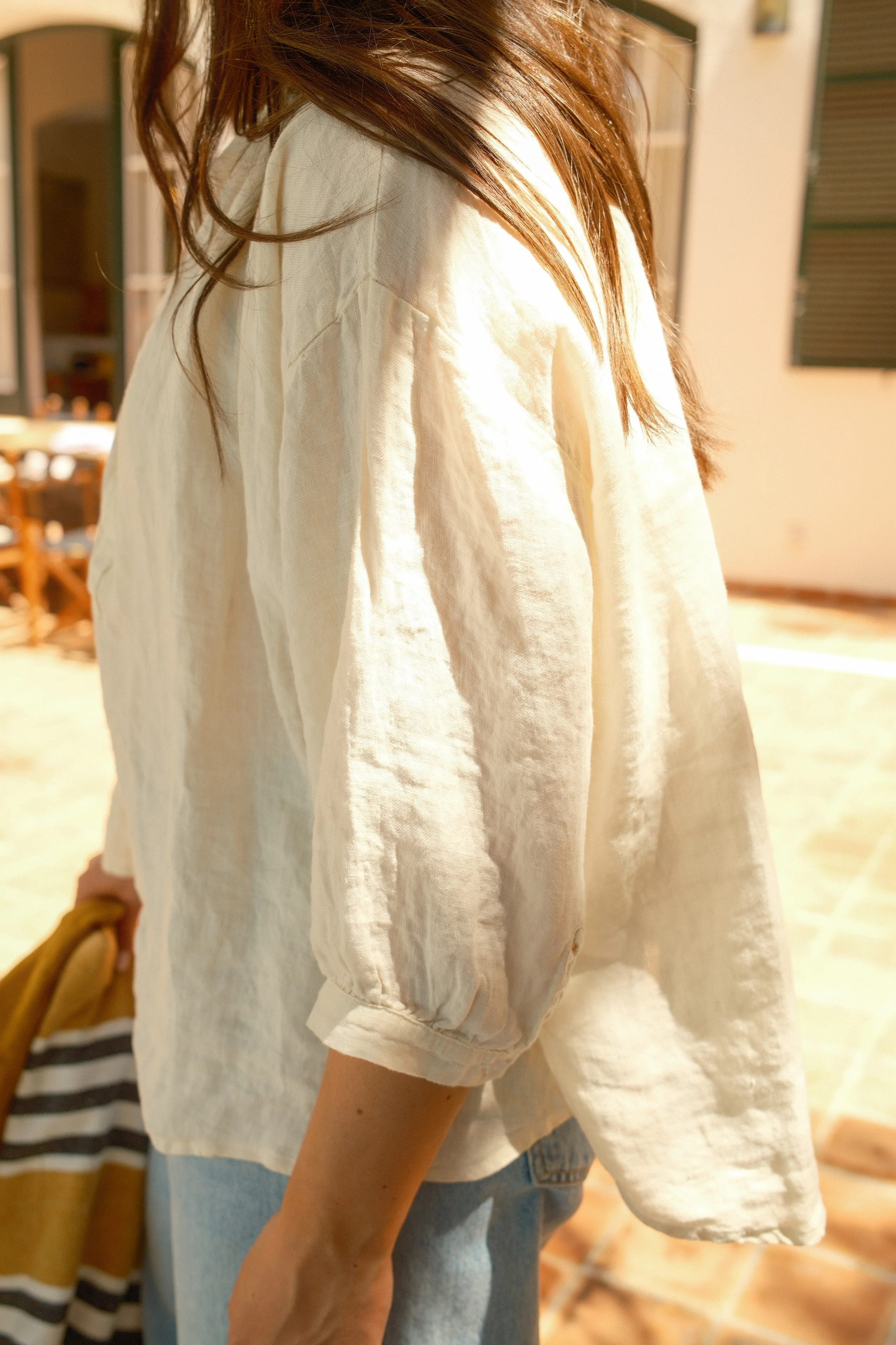 100% LINNEN VENICE BLOUSE ECRU - Image 5