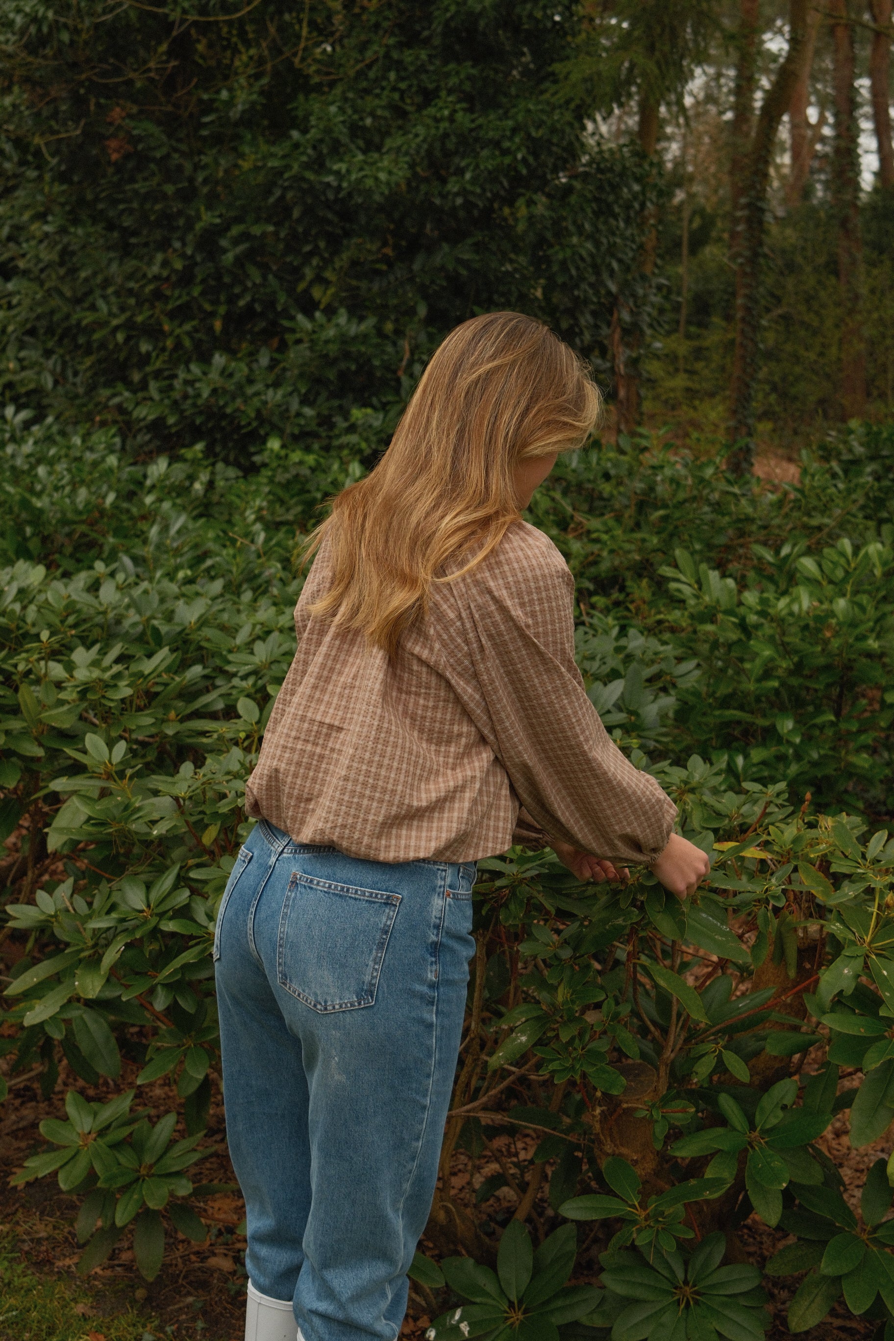 AMÉLIE CHECKED BLOUSE HAZELNUT - Image 5