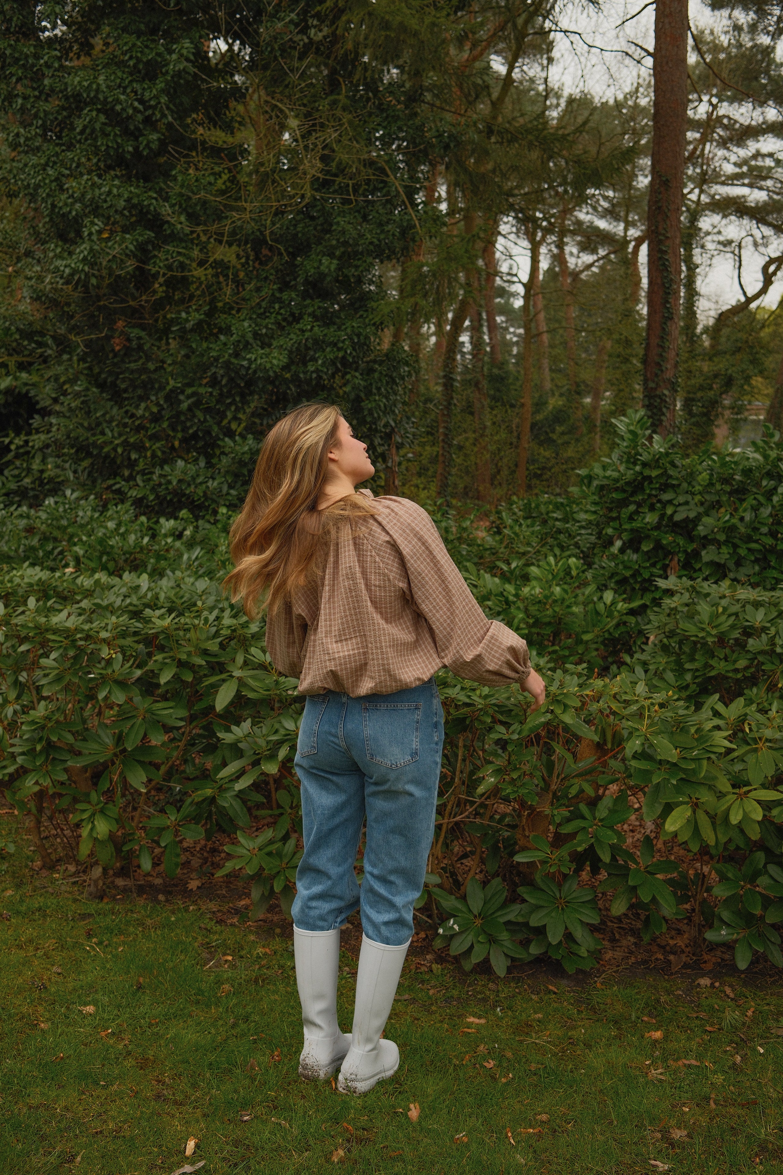 AMÉLIE CHECKED BLOUSE HAZELNUT - Image 7