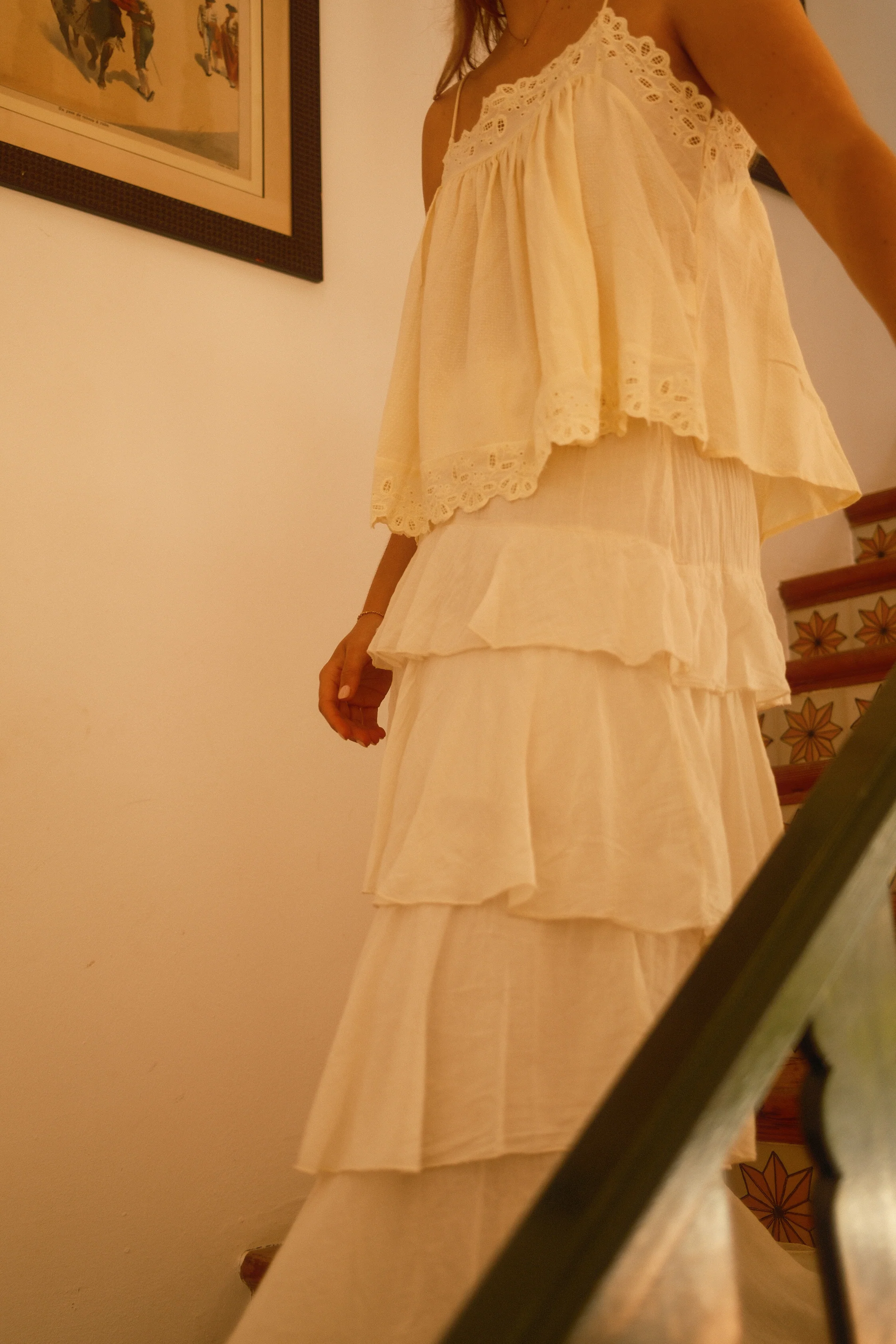 MAXI VOLANT SKIRT ECRU - Image 4