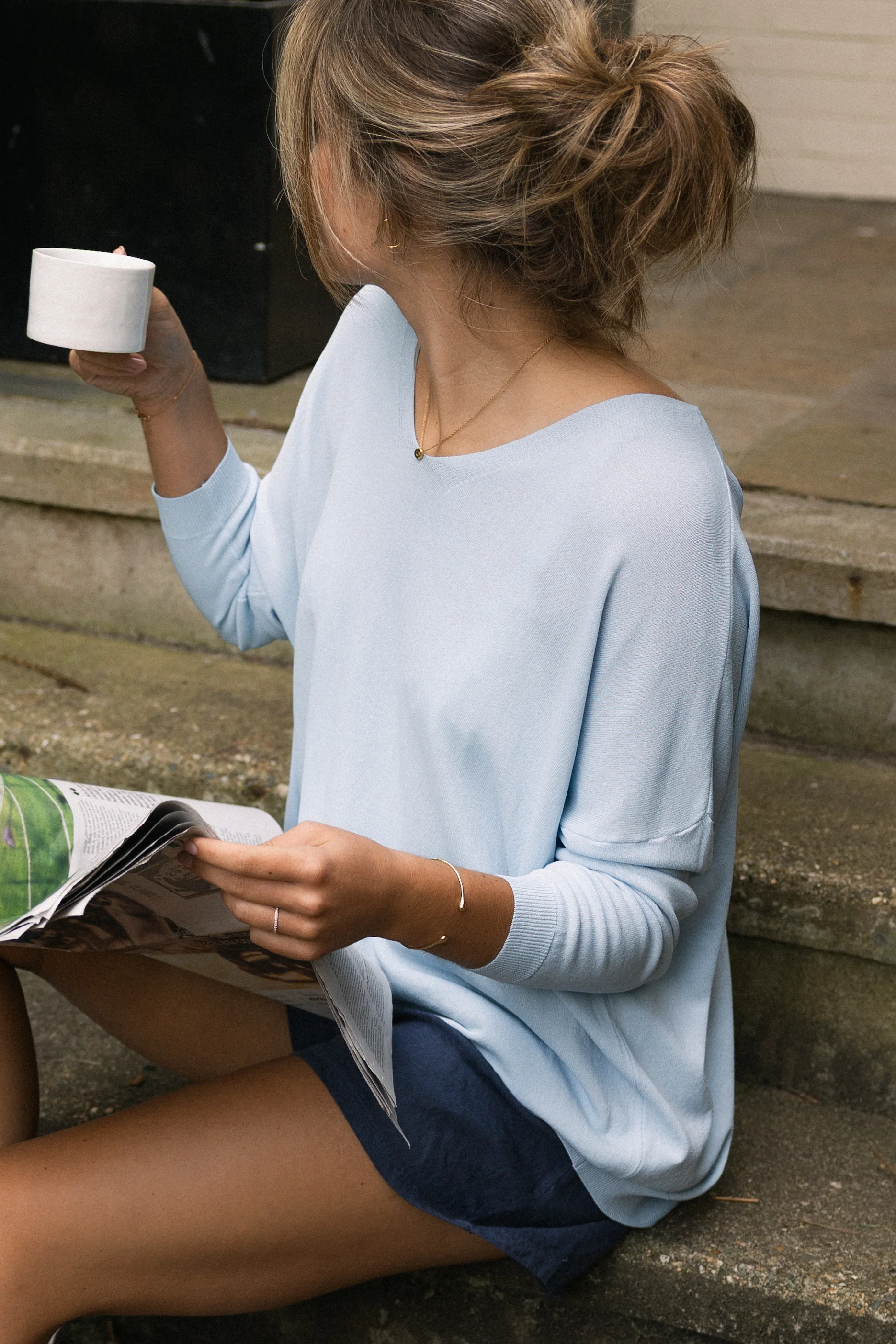 BASIC VNECK PULL BABY BLUE - Image 9