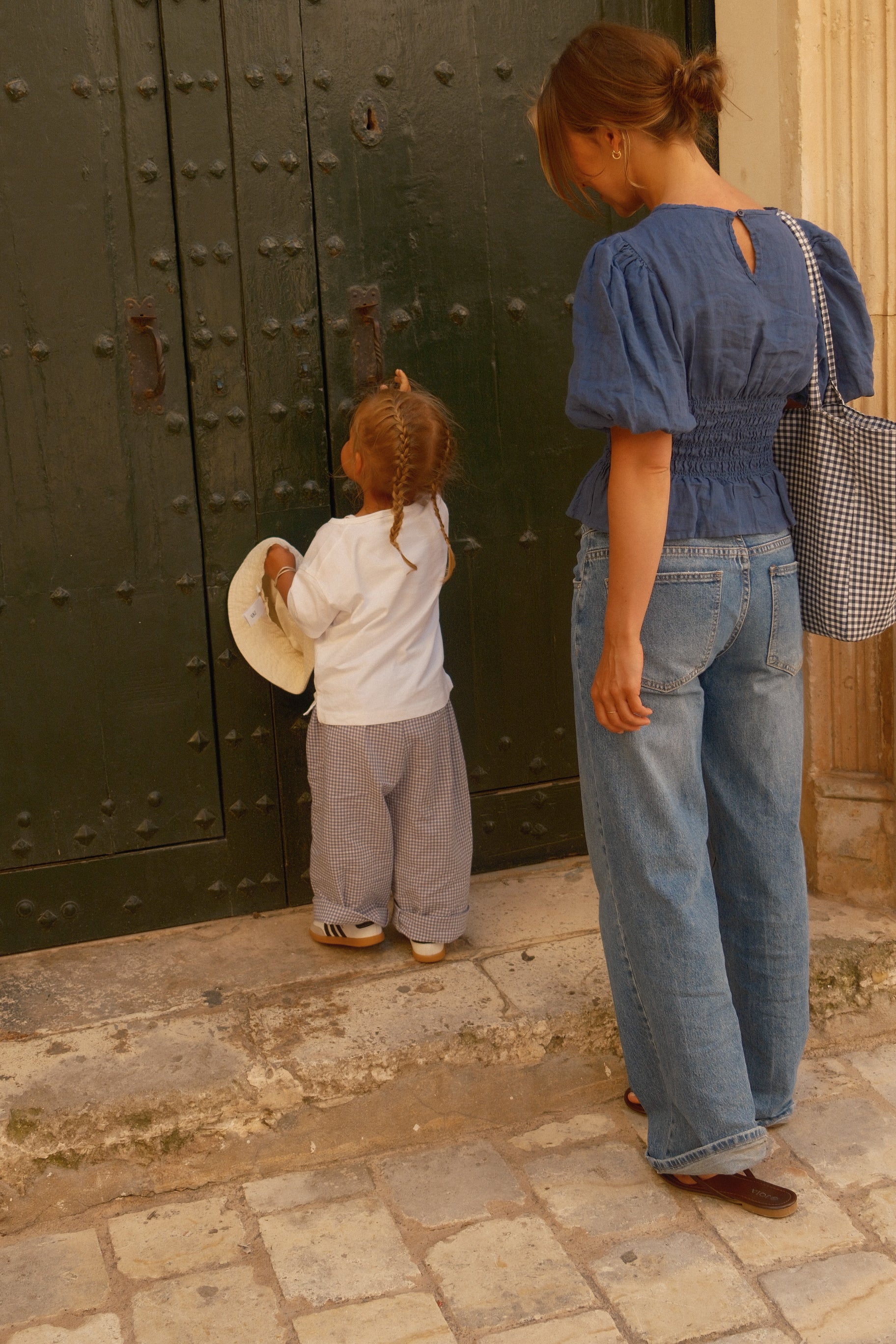 CHECKED MENORCA BAG NAVY - Image 3