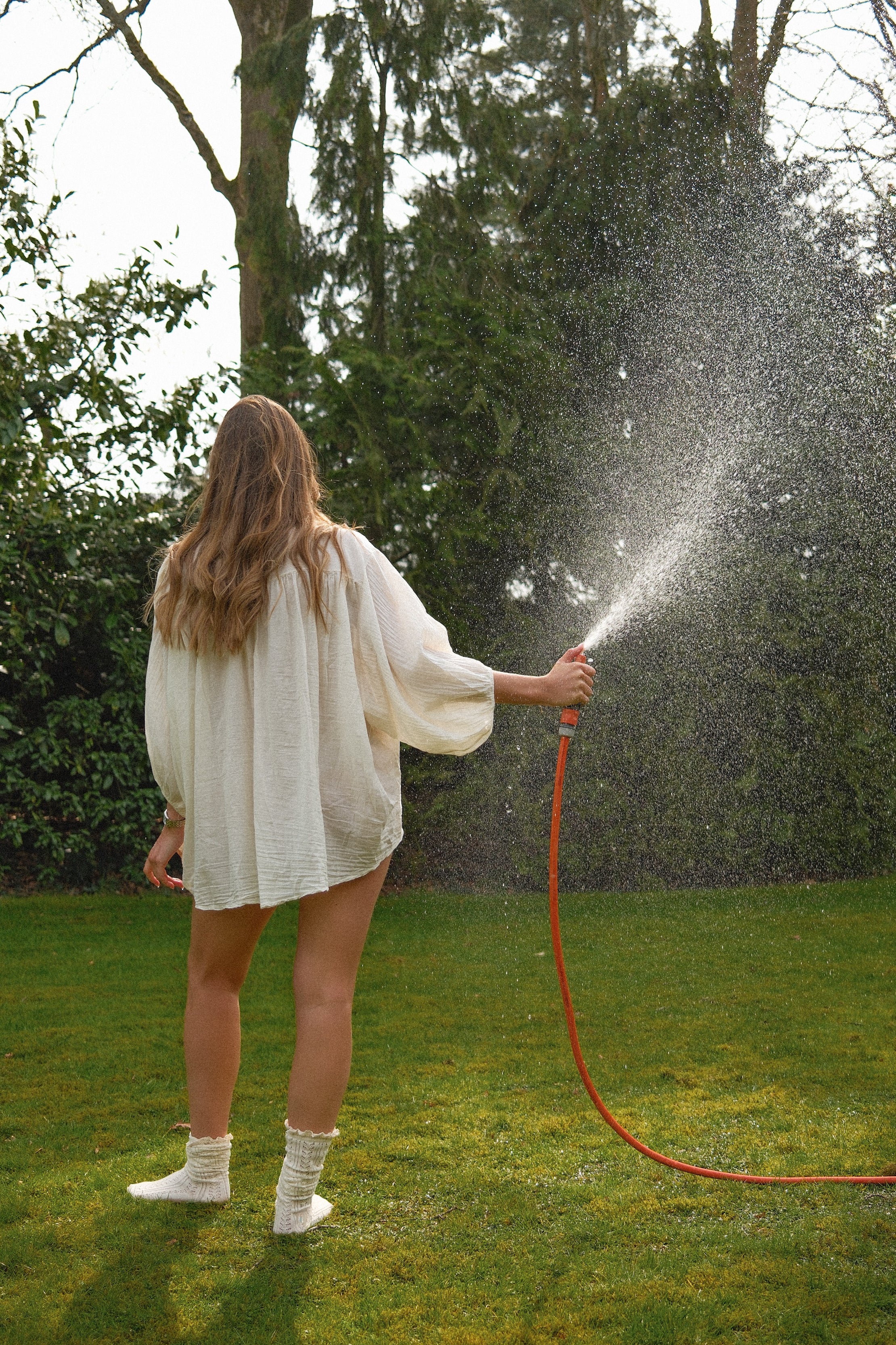 COTTON MAXI BLOUSE OFF WHITE - Image 8