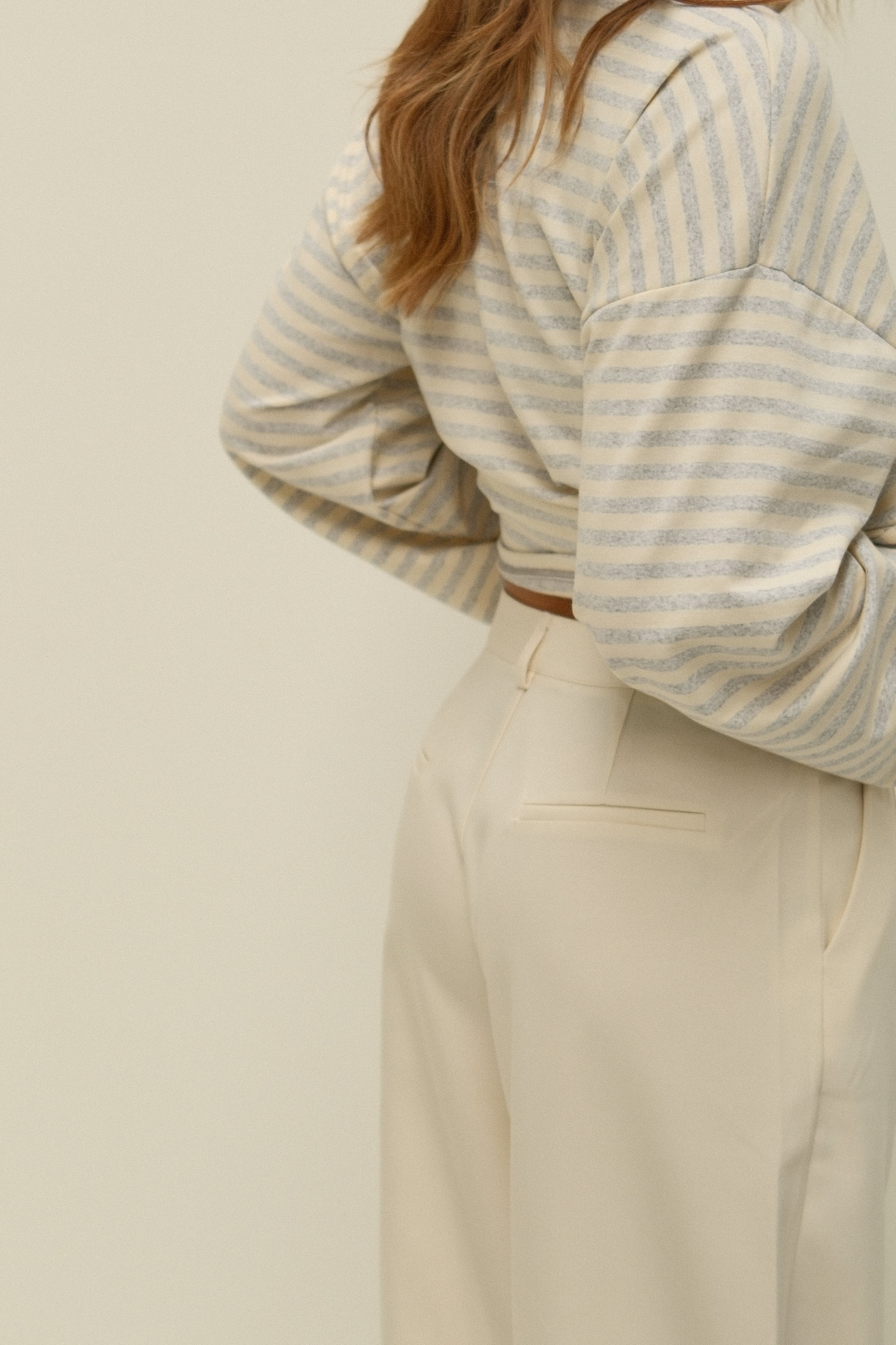 COTTON STRIPED SAMMY TEE GREY - Image 3