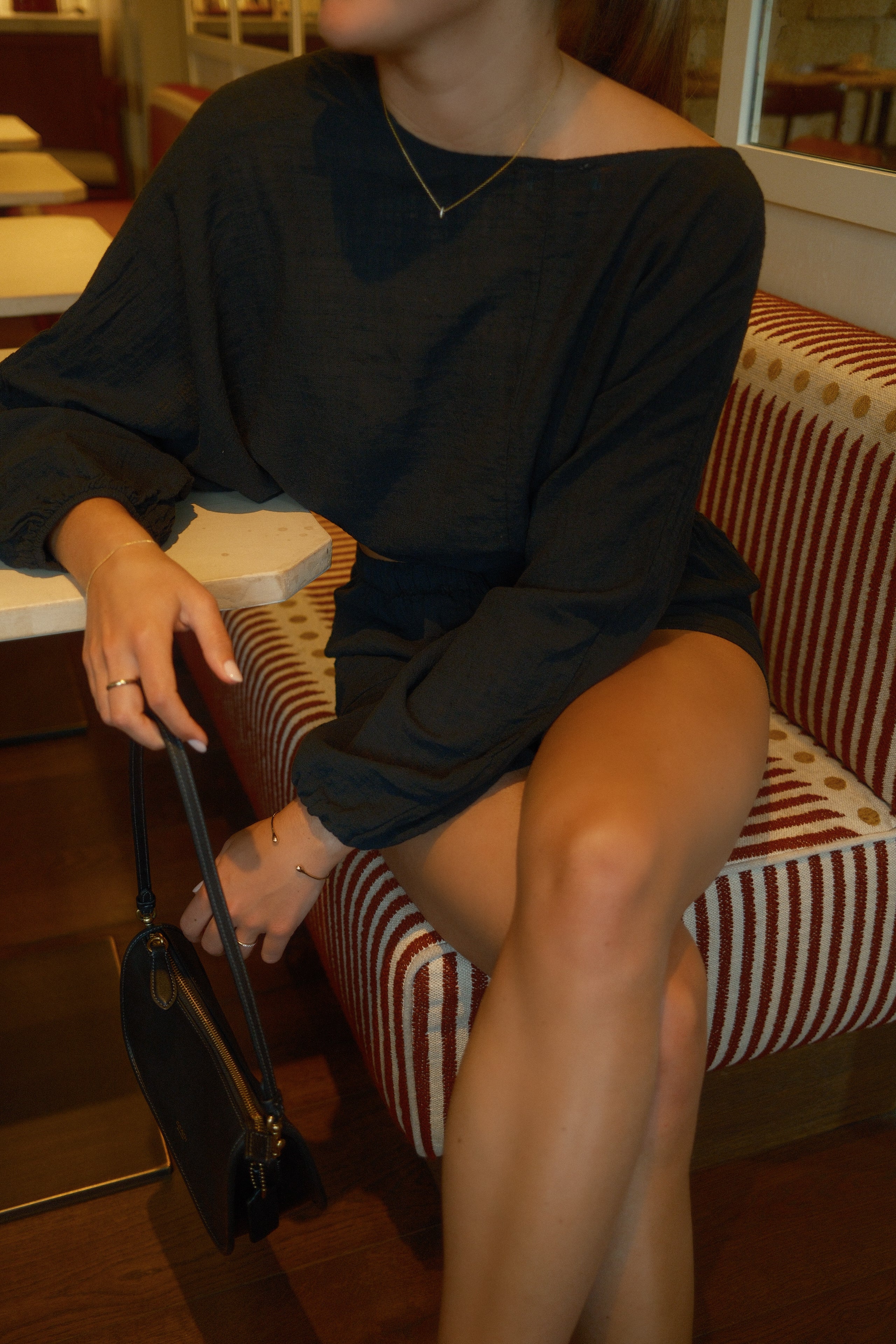 PRE-ORDER: COTTON WRAP TOP BLACK - Image 3