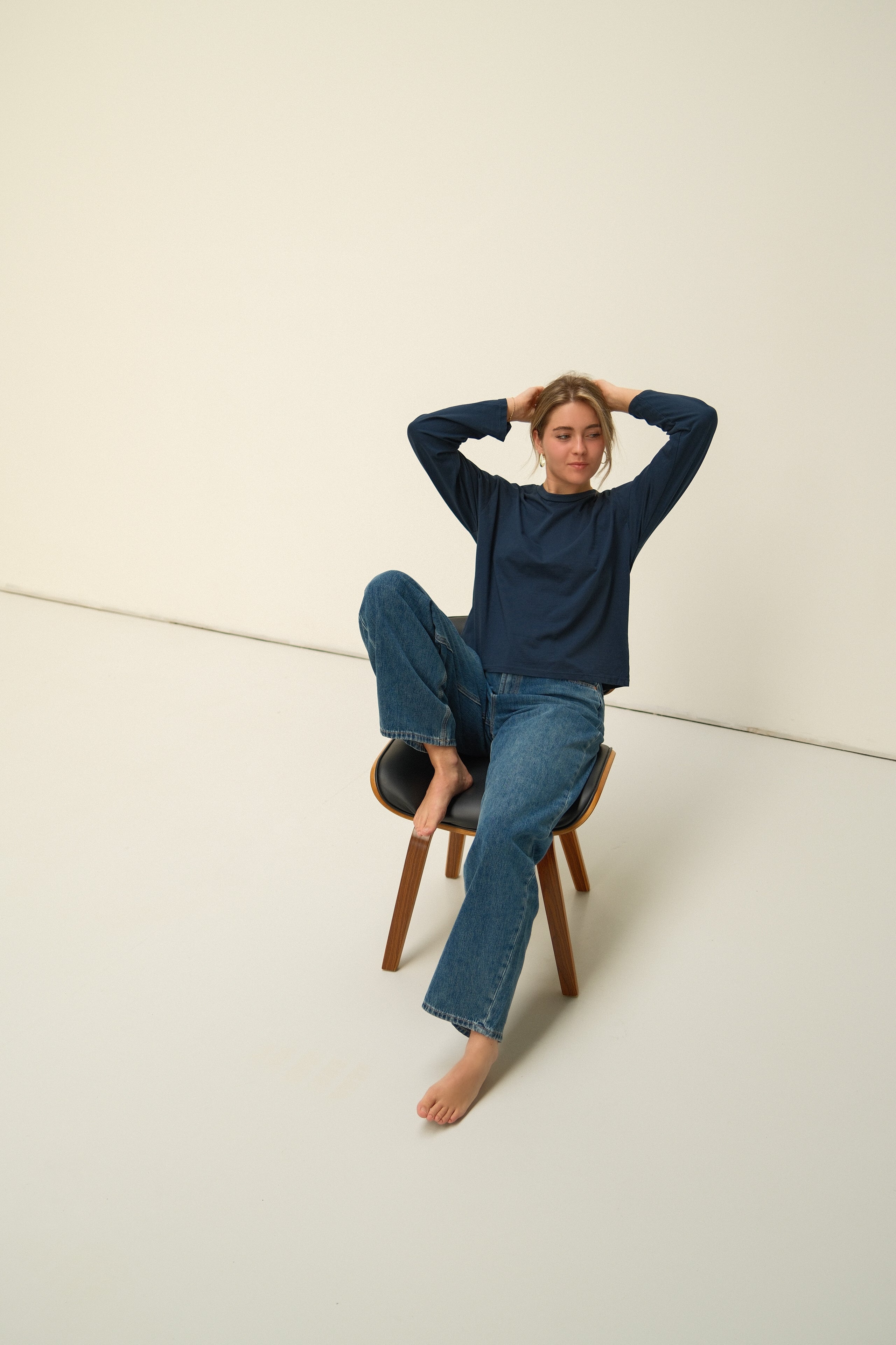ESSENTIAL LONGSLEEVE NAVY - Image 3