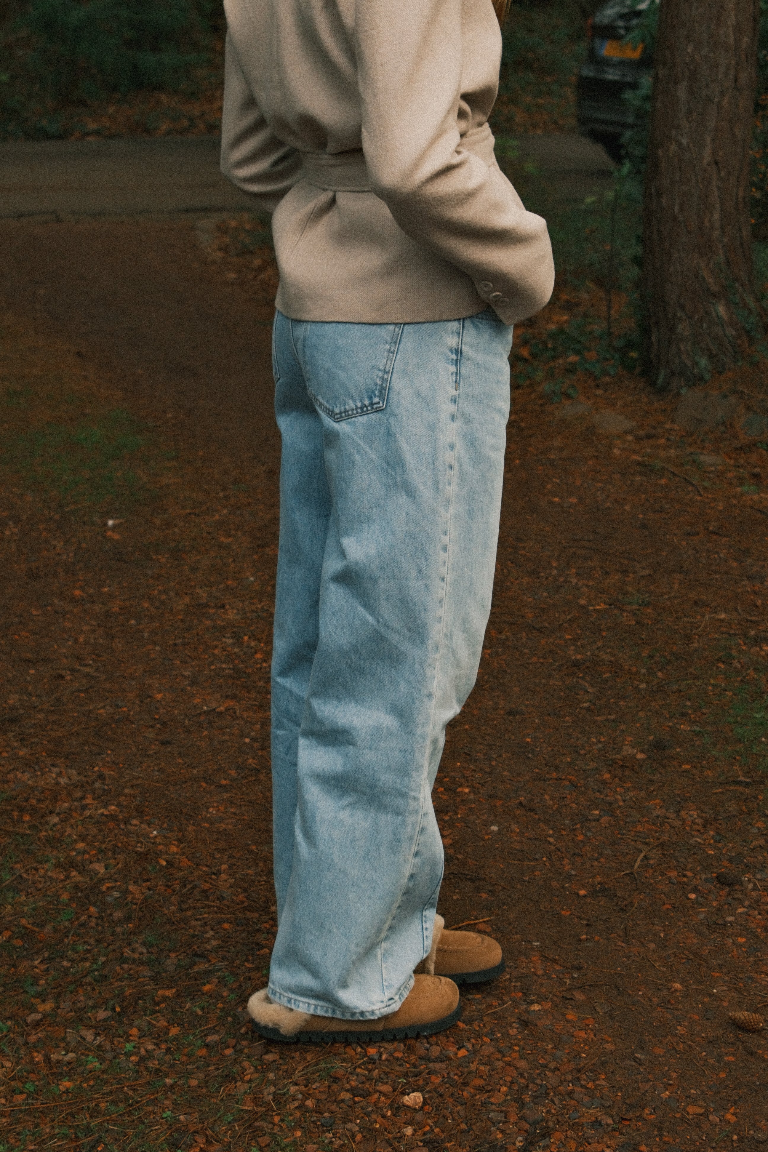 HERRINGBONE BELTED JACKET BEIGE - Image 8