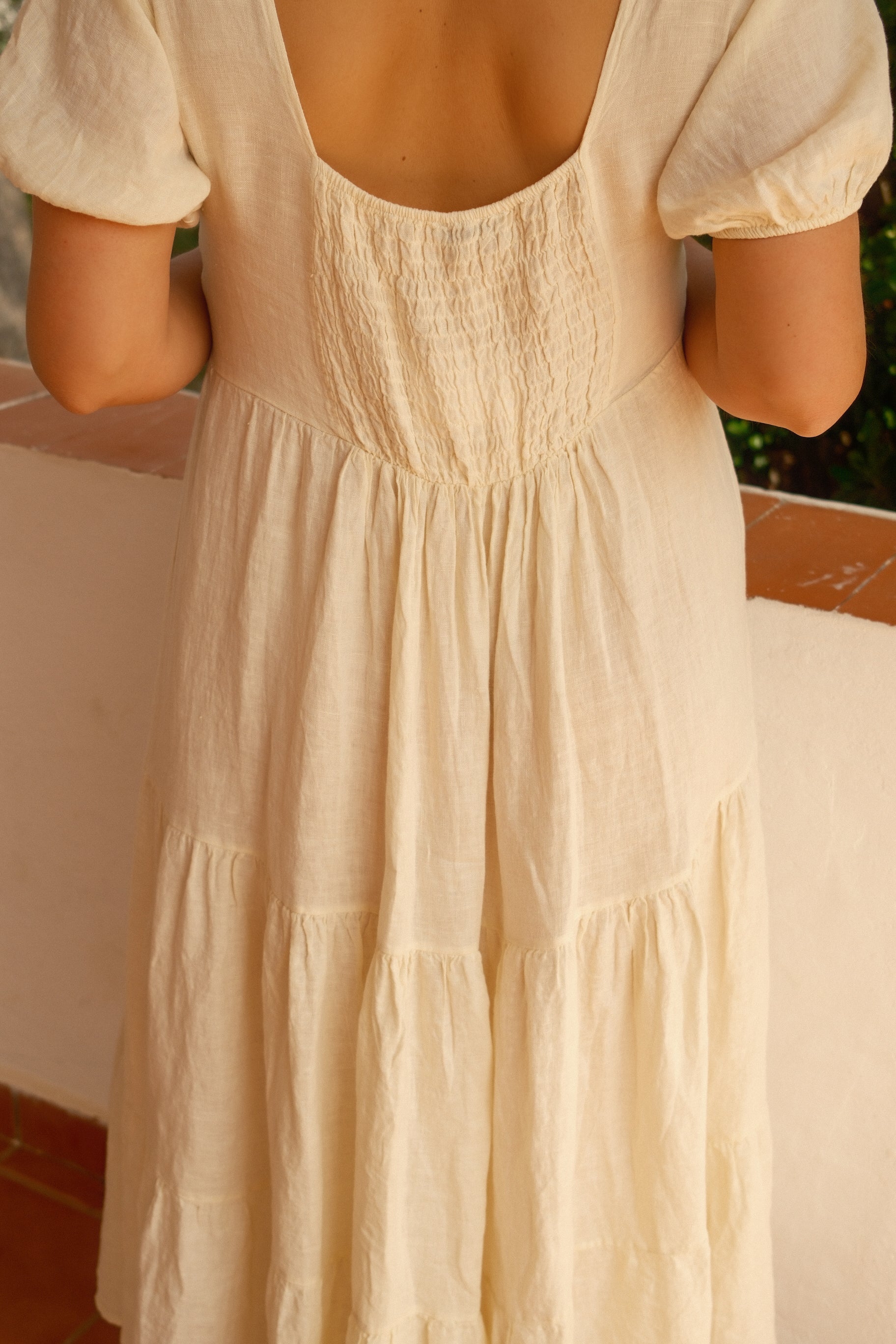 LINNEN HAILEY MAXI DRESS ECRU - Image 4