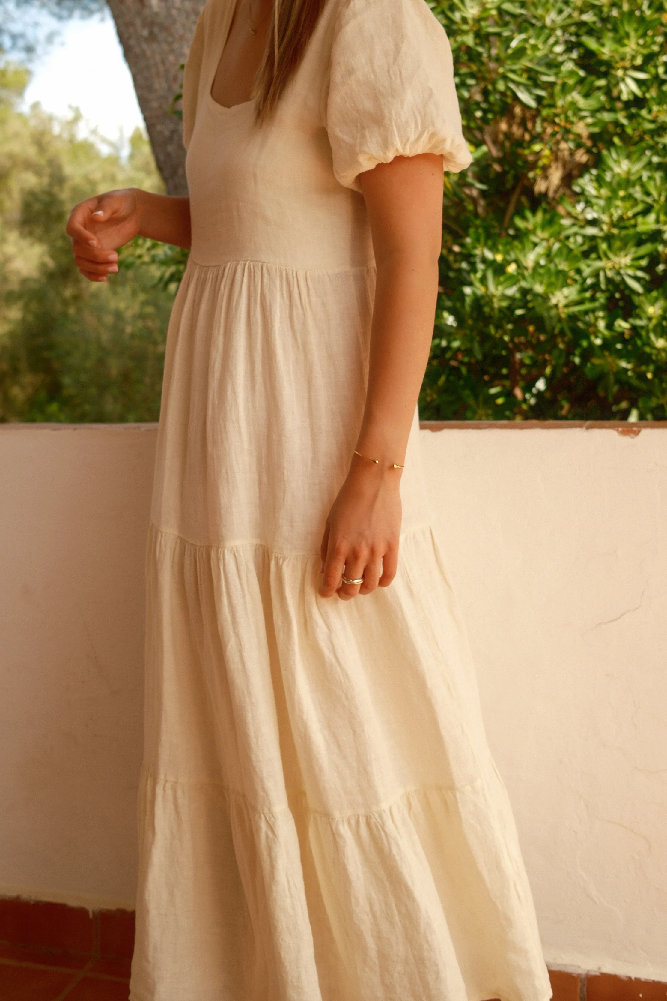 LINNEN HAILEY MAXI DRESS ECRU - Image 5