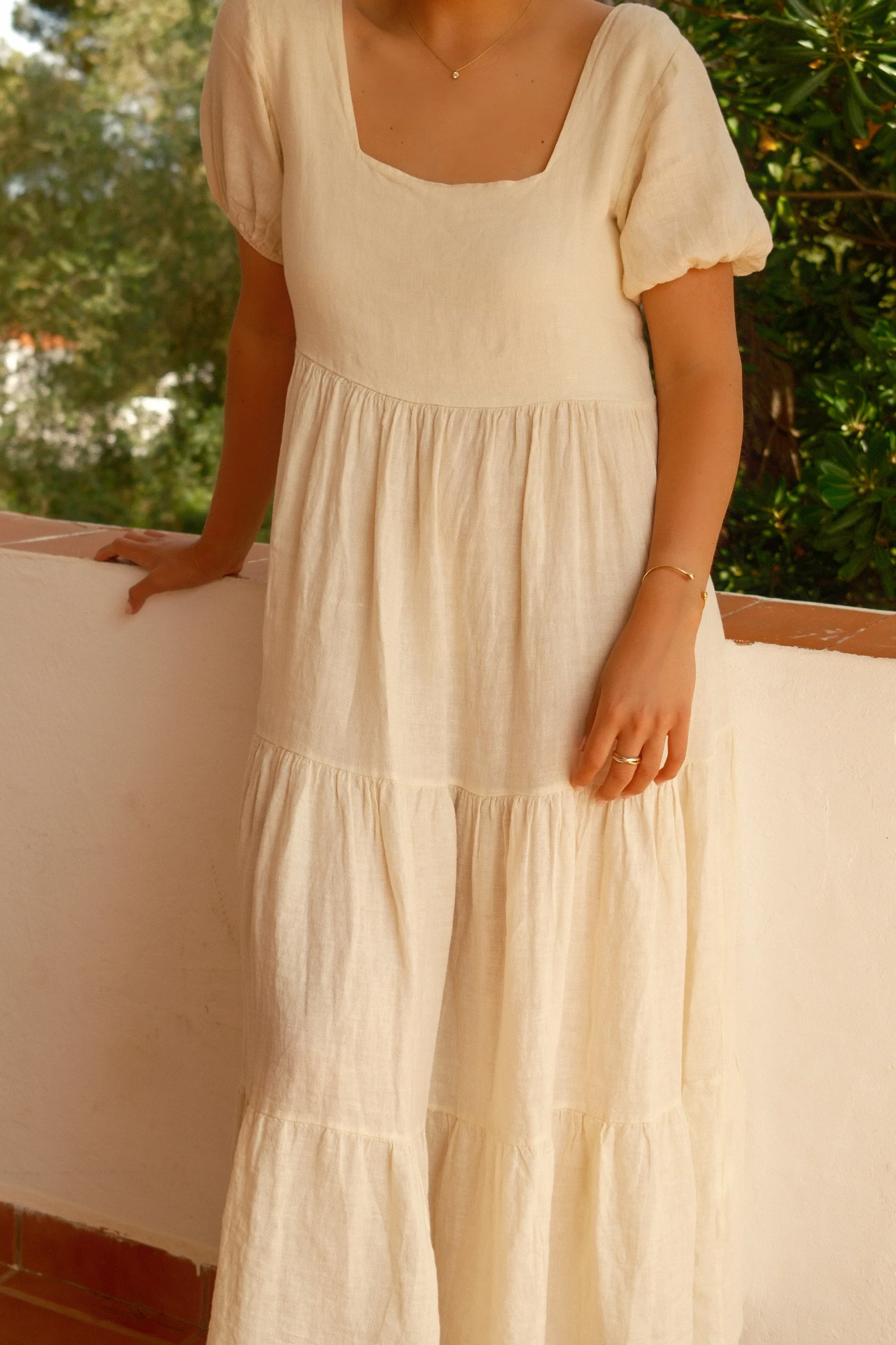LINNEN HAILEY MAXI DRESS ECRU - Image 6