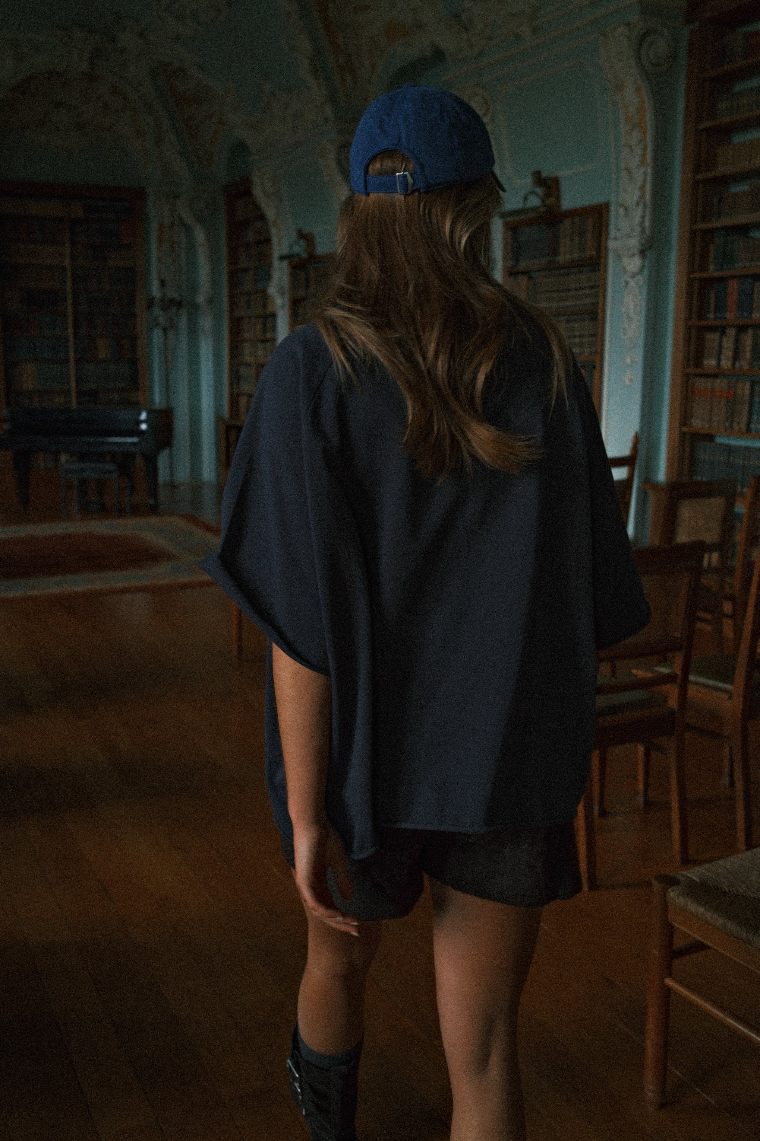 OVERSIZED ESSENTIAL TEE NAVY - Image 7