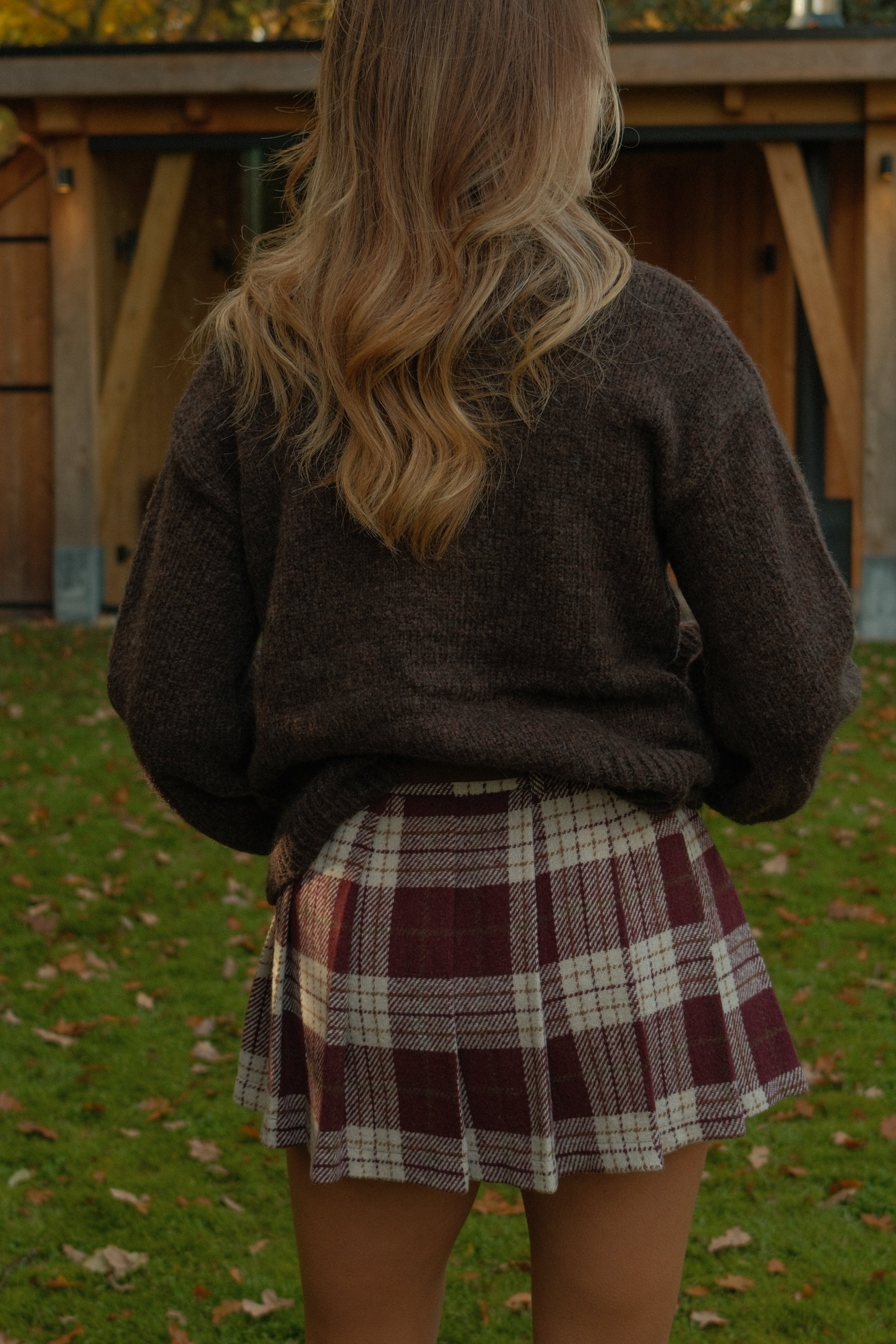 SCOTTISH CHECKED MINI SKIRT RED - Image 3