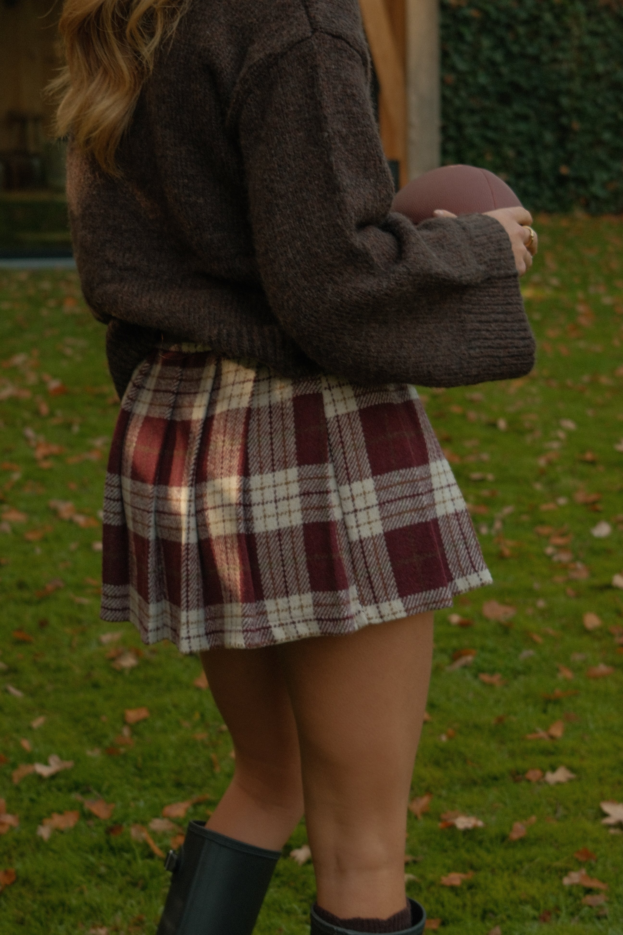 SCOTTISH CHECKED MINI SKIRT RED - Image 4