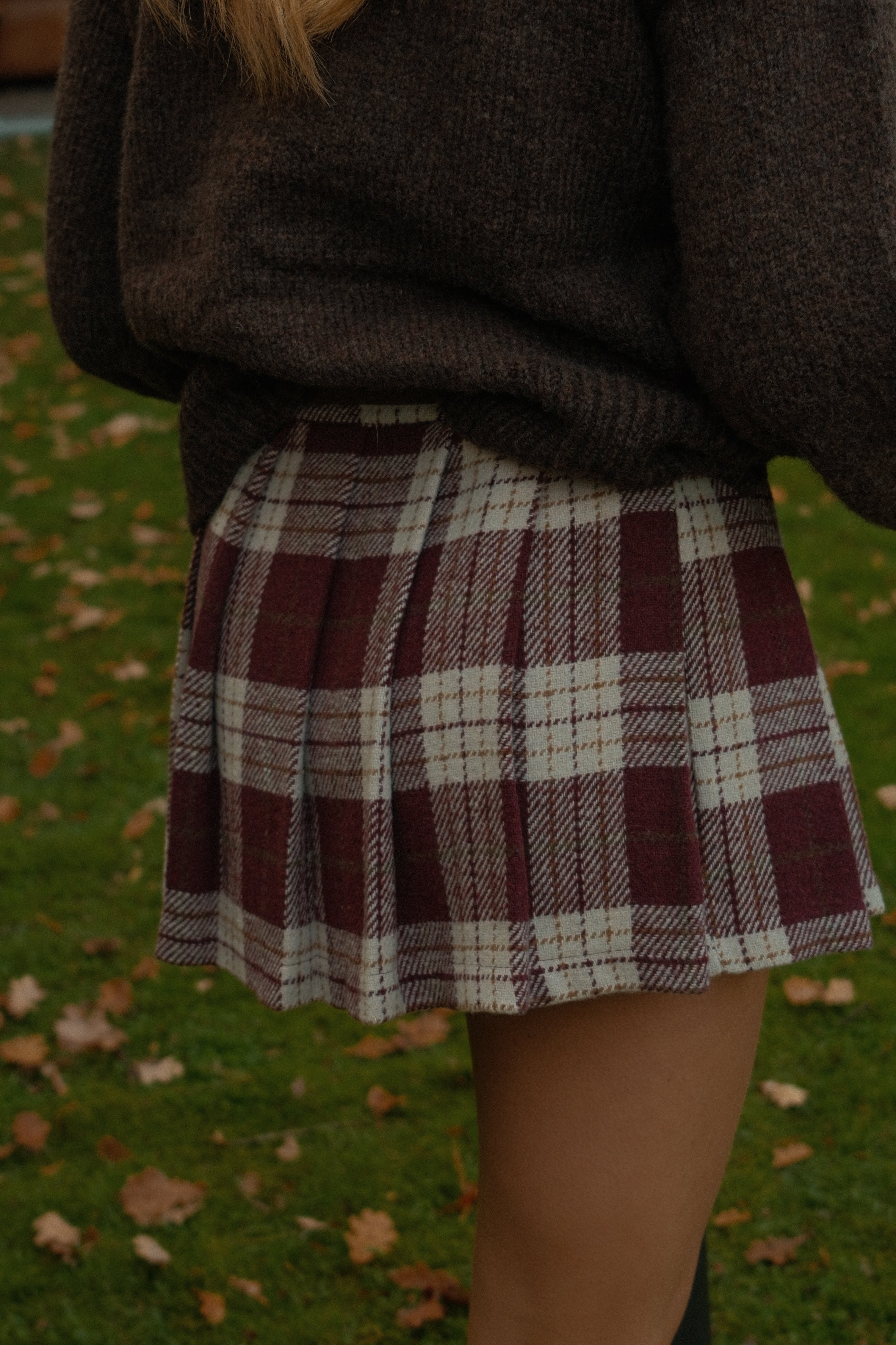 SCOTTISH CHECKED MINI SKIRT RED - Image 6