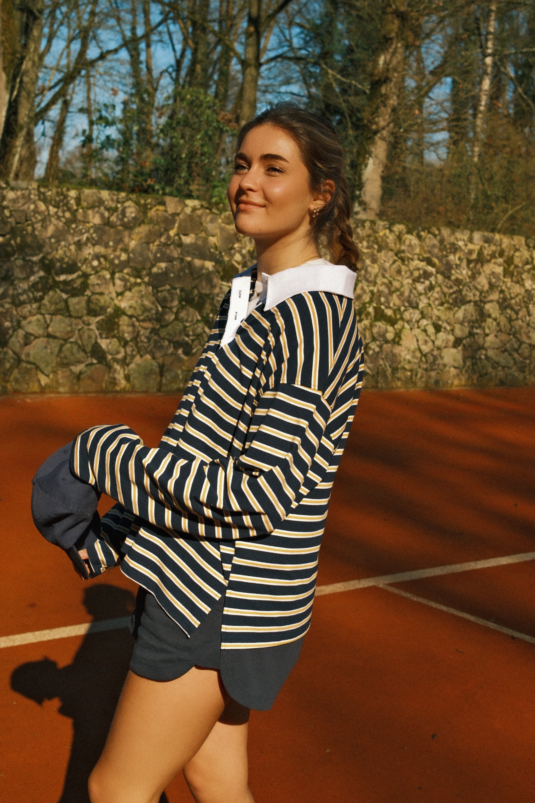 STRIPED HAILEY POLO NAVY - Image 4
