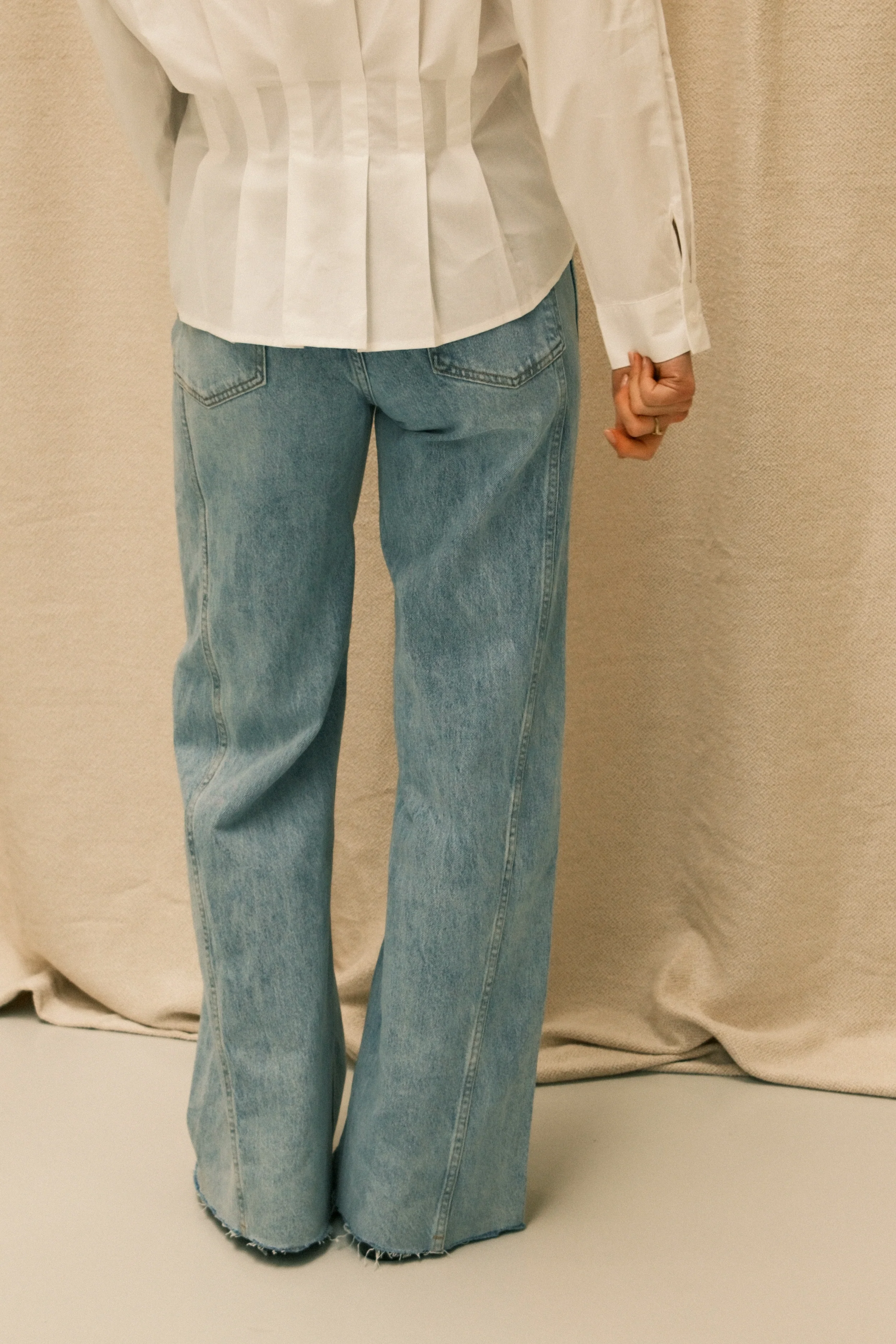 TAILORED COTTON BLOUSE WHITE - Image 7