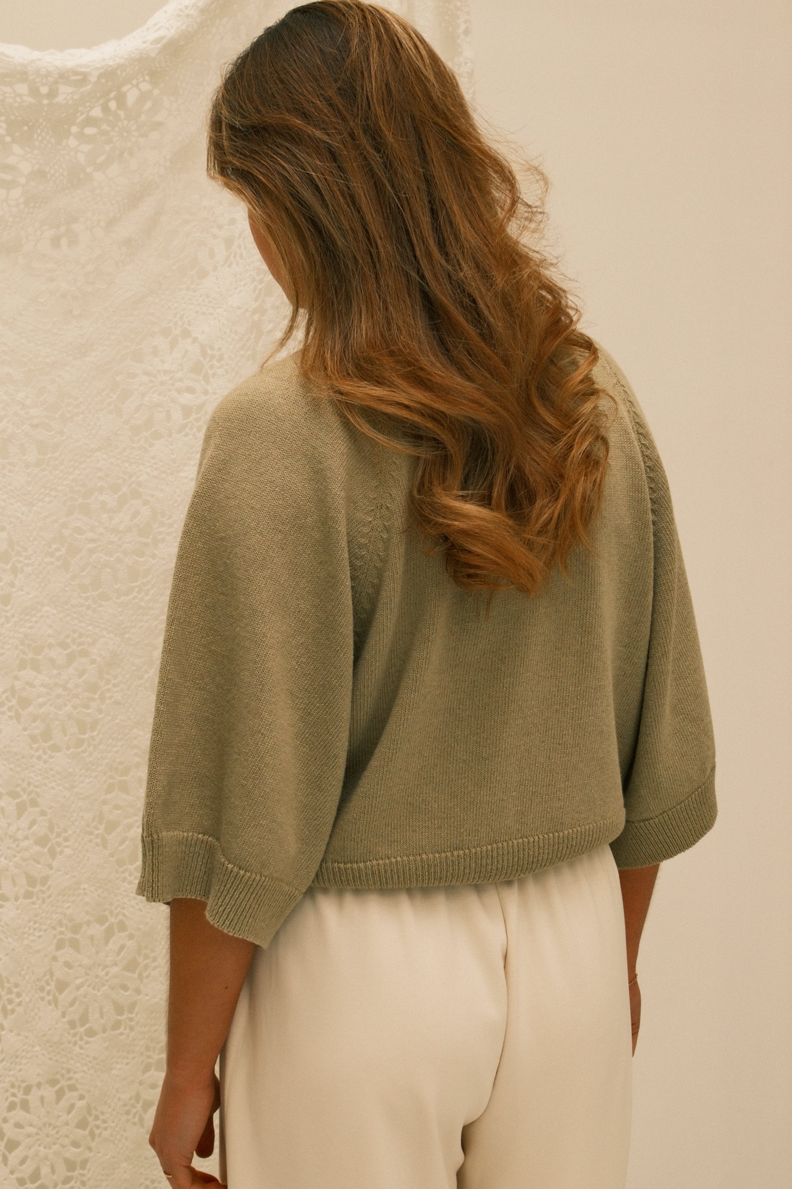 THE COTTON SAAR KNIT OLIVE GREEN - Image 3