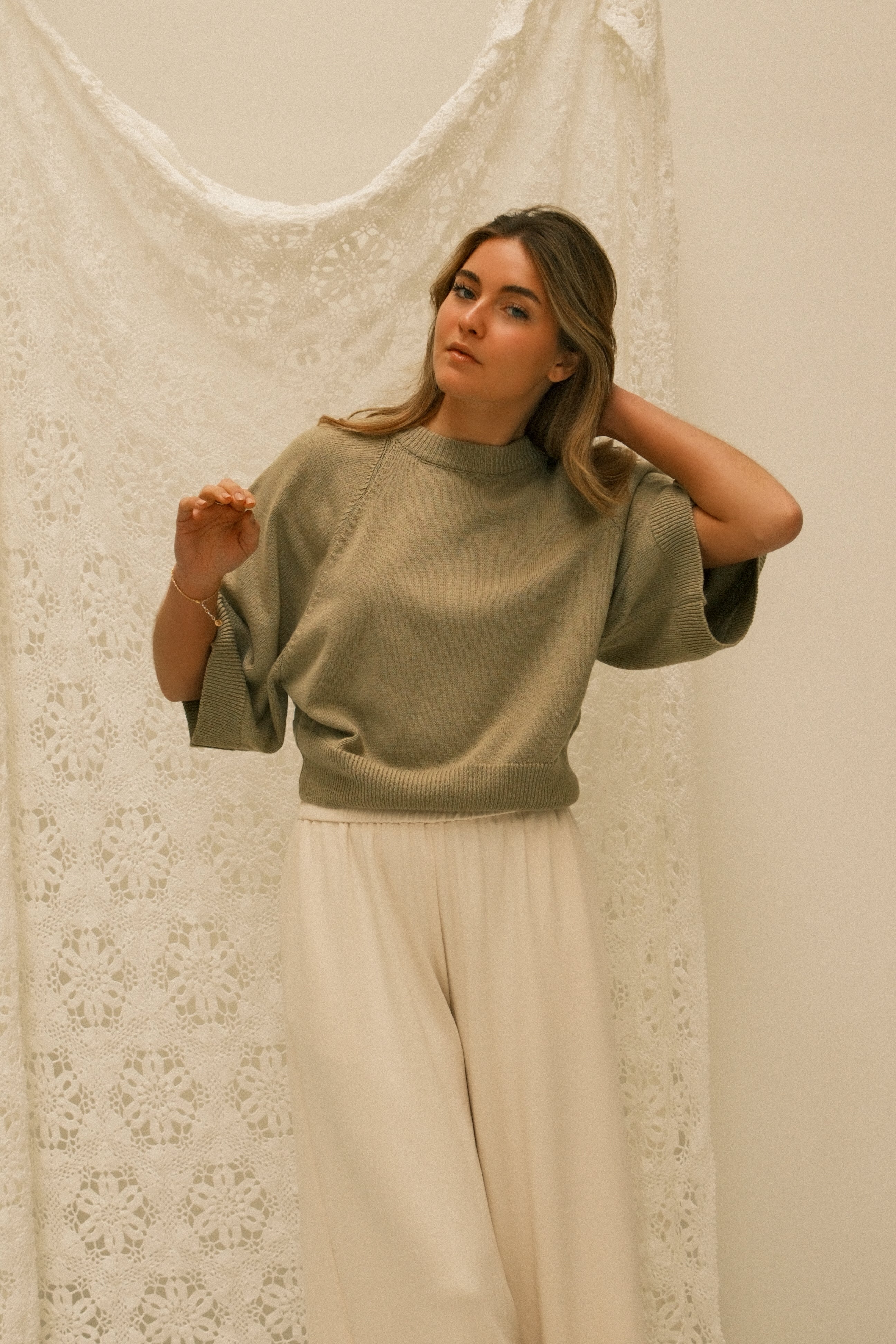 THE COTTON SAAR KNIT OLIVE GREEN - Image 4