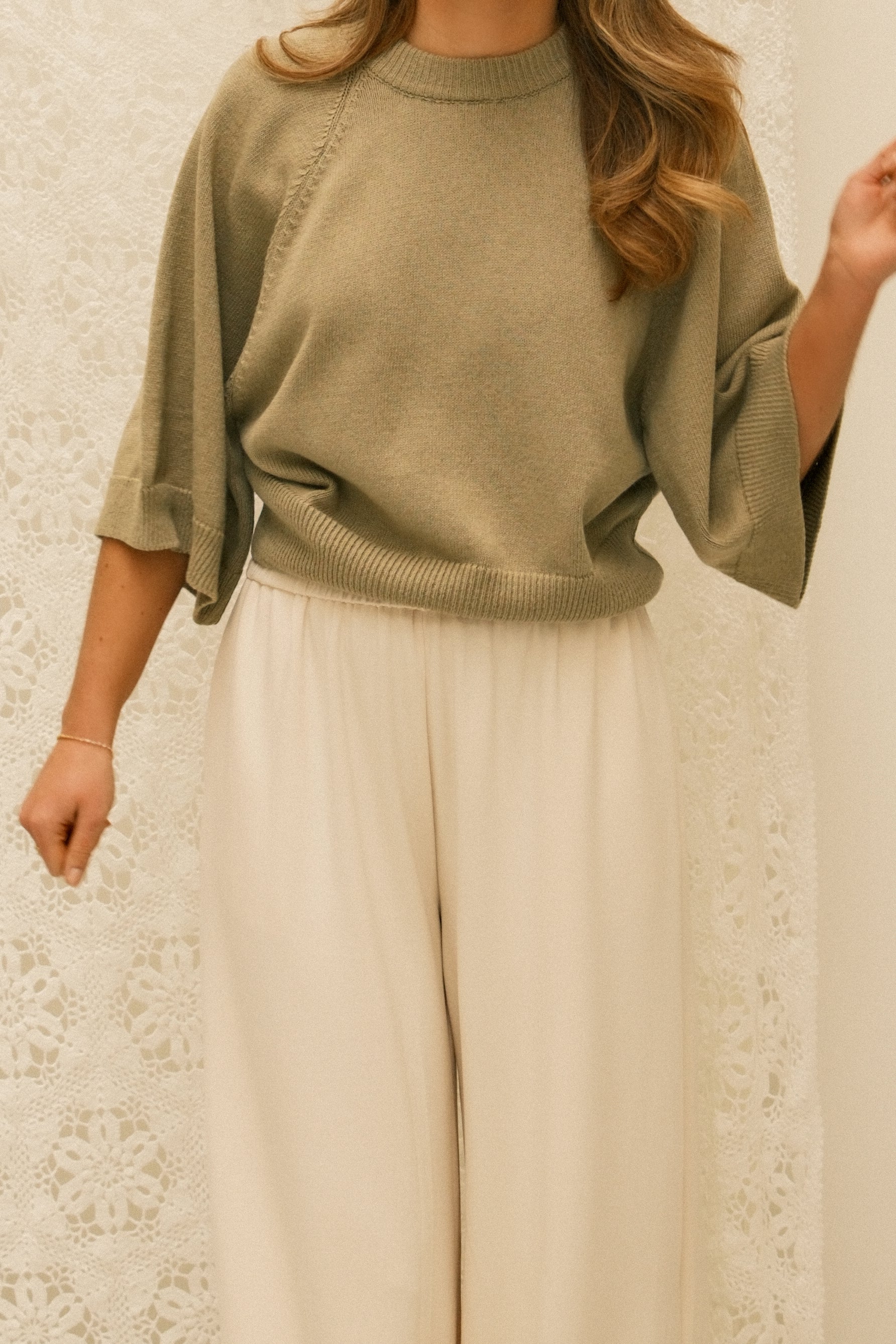 THE COTTON SAAR KNIT OLIVE GREEN - Image 5
