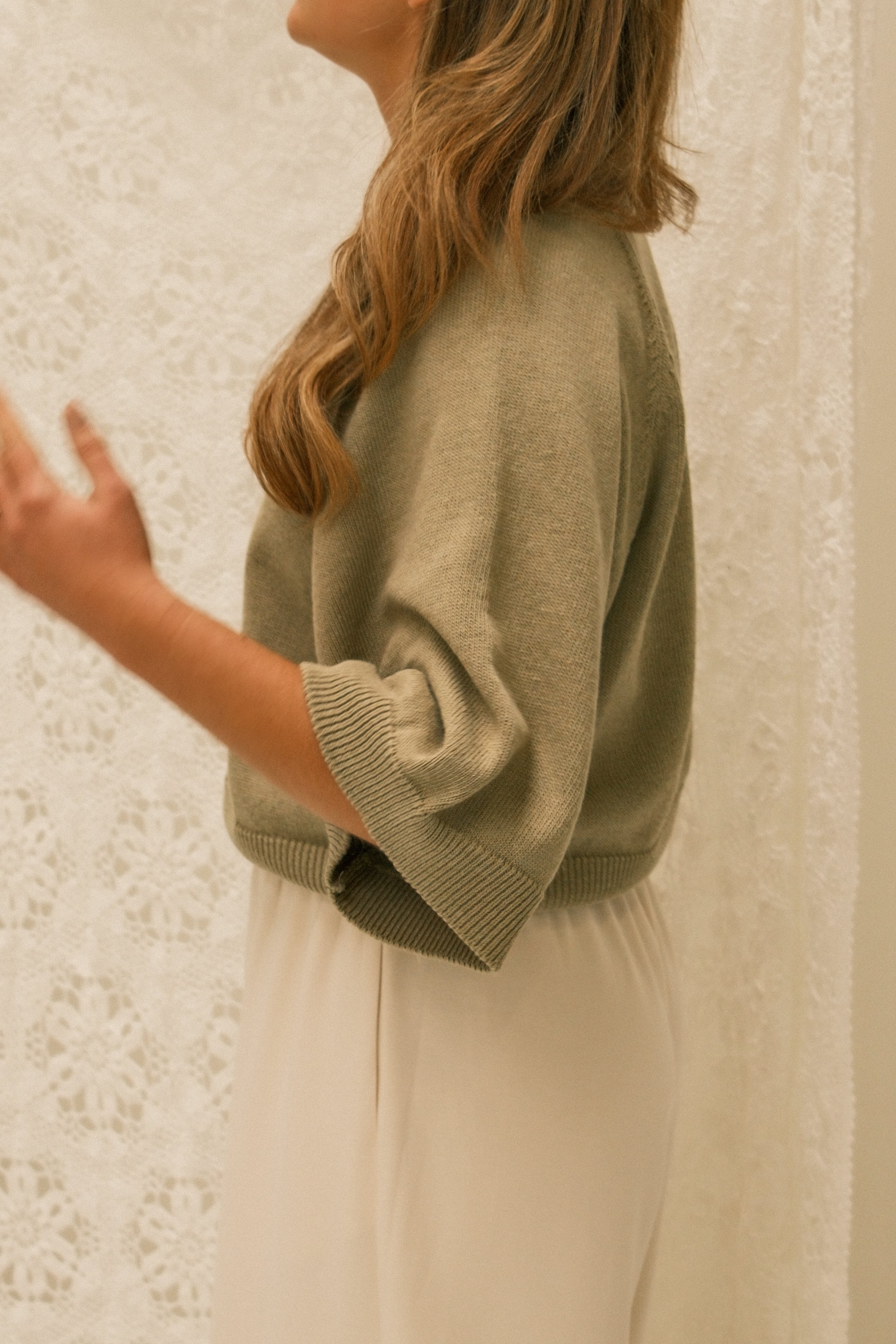 THE COTTON SAAR KNIT OLIVE GREEN - Image 6