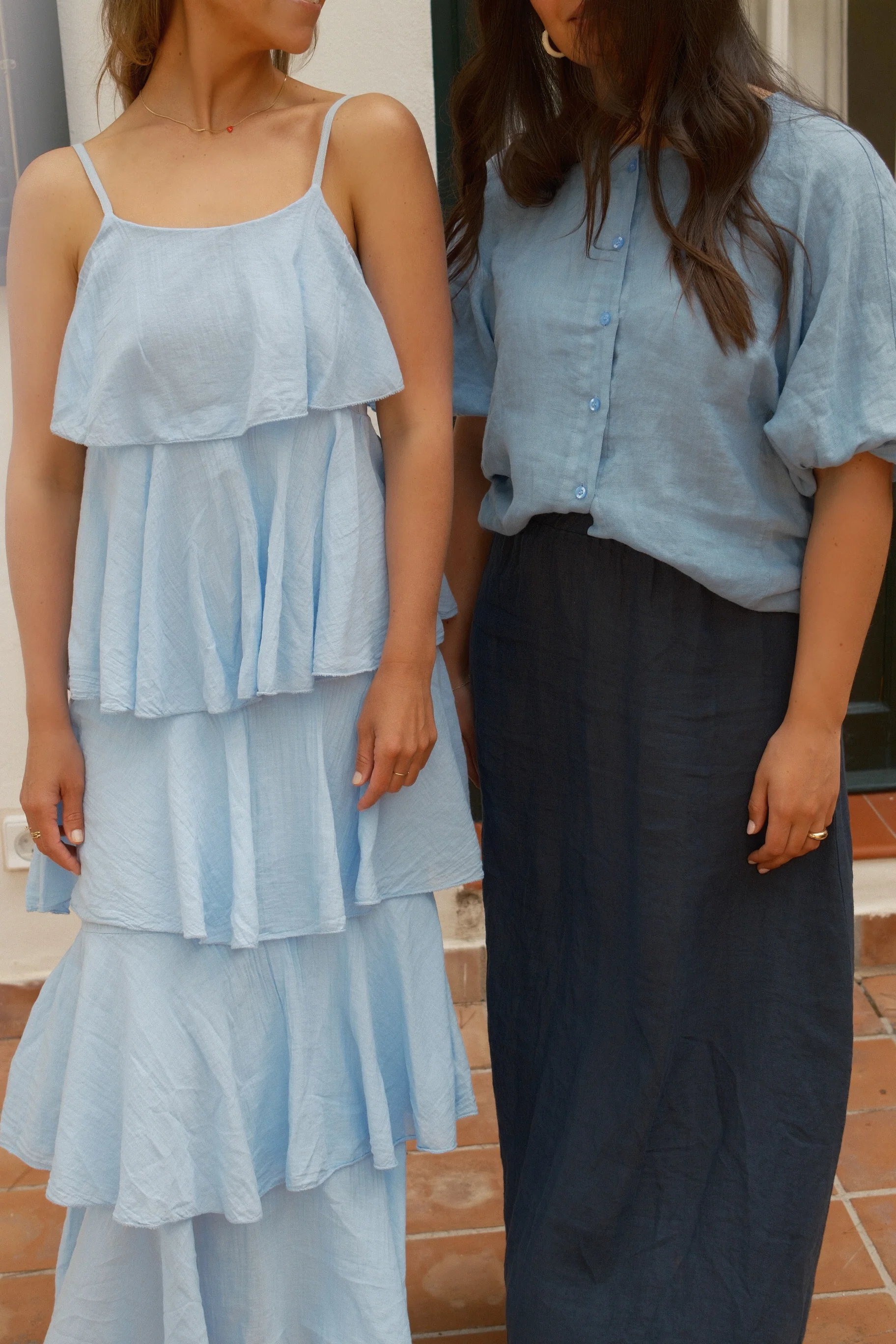 VOLANT MAXI DRESS BABY BLUE - Image 3