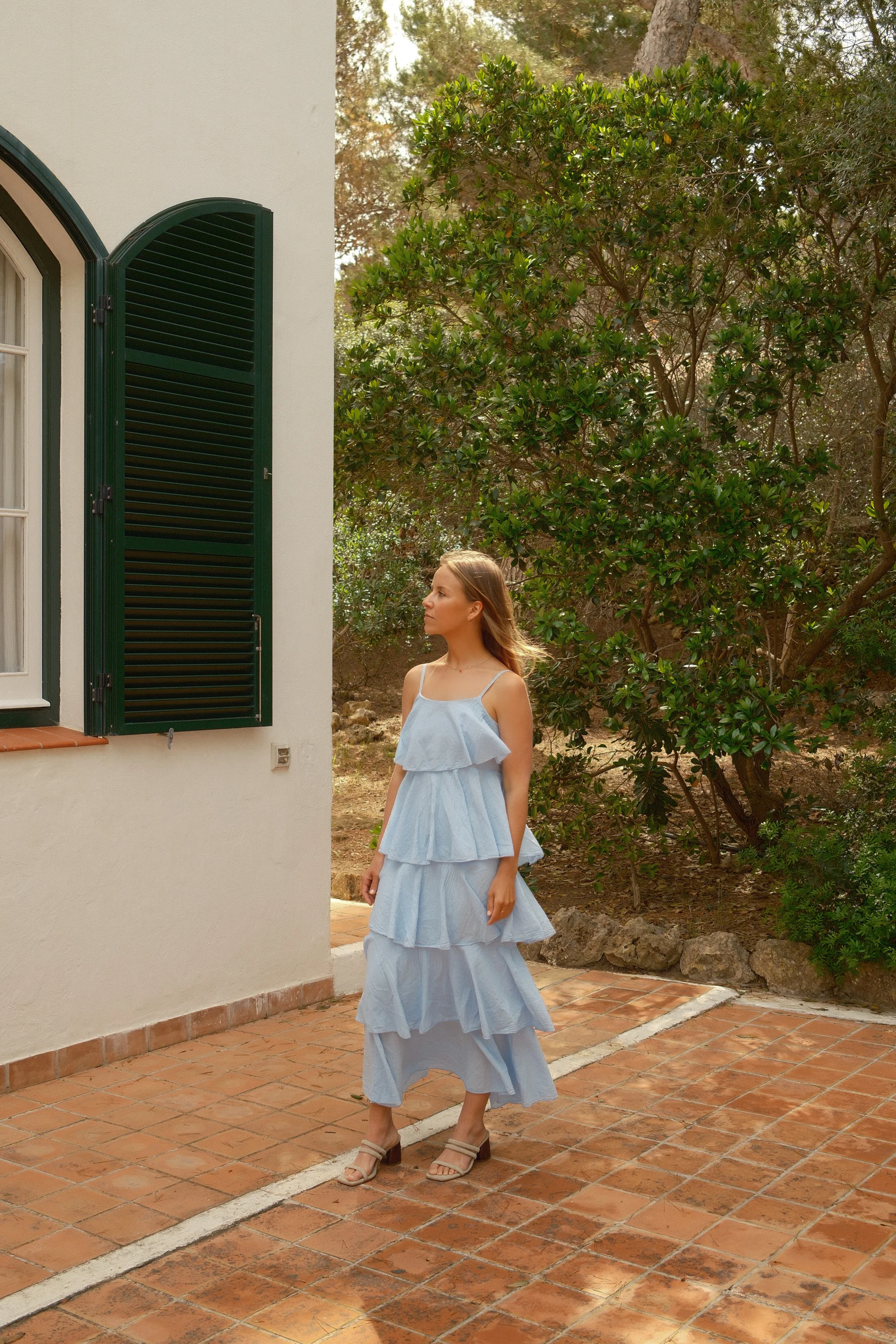 VOLANT MAXI DRESS BABY BLUE - Image 8